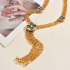 Vintage Alloy Enamel Long Tassel Y Necklaces for Women QE5106-2
