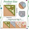 4Pcs 4 Style Felt & Kraft Paper Embroidery Corner Bookmarks FIND-OC0002-34-2