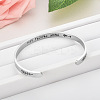 Inspirational Stainless Steel Cuff Bangles for Men Women FS-WG0E735-06-1