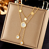 304 Stainless Steel Cubic Zirconia Pendant Necklaces FS-WG8DFC4-08-1