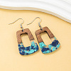 Wood & Resin Dangle Earrings WG44CA1-03-1