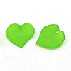 Green Transparent Acrylic Frosted Leaf Pendants X-PL591-6-1