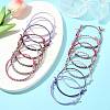 14Pcs 7 Colors Cotton Cord Bracelet Set for Men Women BJEW-FS00025-05-8
