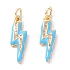 Brass Micro Pave Clear Cubic Zirconia Pendants LS-ZIRC-A019-12G-F-1
