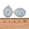 304 Stainless Steel Enamel Pendants STAS-P406-27B-P-3