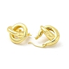 Brass Interlocking Rings Kont Hoop Earrings for Women EJEW-E273-02LG-2