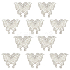 10Pcs Butterfly Hotfix Rhinestone Iron on/Sew On Patches PATC-DR0001-04B-1