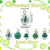 30Pcs Saint Patrick's Day Printed Wood Pendants FIND-DC0004-82-2