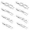 8Pcs 4 Styles Brass Pave Clear Cubic Zirconia Watch Band Clasps KK-OC0001-46P-1