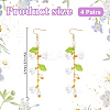 4Pair 304 Stainless Steel Dangle Stud Earrings for Women EJEW-UN00009-3