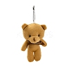 PP Cotton Mini Animal Plush Toys Bear Pendant Decoration HJEW-C002-03A-1