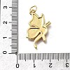 October Breast Cancer Pink Awareness Ribbon Brass Enamel Pendants KK-G525-10G-07-3