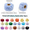 100Pcs 20 Colors Imitation Rabbit Hair European Beads FIND-PA0001-27-2