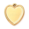 304 Stainless Steel Pendant Cabochon Settings STAS-Z204-04G-13-1