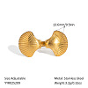 Ocean Themes Stainless Steel Adjustable Cuff Rings for Women VG5206-8-1