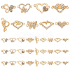 36Pcs 9 Styles Alloy Rhinestone Links/Connectors FIND-UN0016-38-1