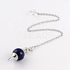 Natural Lapis Lazuli Sphere Dowsing Pendulums BJEW-E292-A03-1