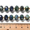 Natural Chrysocolla and Lapis Lazuli Beads Strands G-P573-A64-10x6mm-5