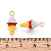 Rack Plating Alloy Enamel Pendants PALLOY-N181-25KCG-02-3