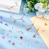 300Pcs 10 Colors Spray Painted Transparent Glass Beads GLAA-HS0001-04-5