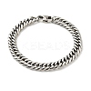 Non-Tarnish 201 Stainless Steel Cuban Link Chains Bracelet for Men Women BJEW-H550-07A-P-1