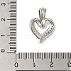 Rack Plating Brass & Clear Cubic Zirconia Pendants KK-S372-26P-3