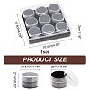 9 Slots Mini Round Plastic Jewelry Screw Top Bead Jars Sets with Velvet Inside AJEW-WH0472-42B-2