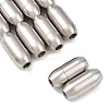 Tarnish Resistant 304 Stainless Steel Matte Surface Magnetic Clasps with Glue-in Ends LS-STAS-O042-A-24-2