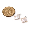Natural Baroque Keshi Pearl Cross Pendants PALLOY-JF04209-02-2
