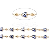 Ion Plating(IP) Enamel Butterfly with Evil Eye Link Chains CHS-G020-01G-03-2