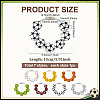 7Pcs Wood Sports Ball Beads Pendant Decoration HJEW-PH02177-2