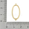 Brass Crystal Rhinestone Oval Ring Links Connector Charms KK-S035-05G-3