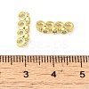Rack Plating Brass Pave Clear Cubic Zirconia Spacer Bars KK-B088-11C-G-3