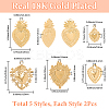 10Pcs 5 Styles Stainless Steel Pendants STAS-SC0010-16C-2