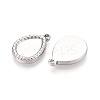 304 Stainless Steel Pendant Cabochon Settings STAS-T067-67P-2