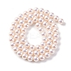 UV Plating Pearlized Glass Pearl Beads Strands GLAA-F128-01A-T02-4