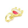 Real 18K Gold Plated Rack Plating Brass Enamel Charms KK-M293-28G-03-2
