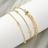 1.2MM Brass Ball Round Snake Chain Necklaces for Women Men X-NJEW-F350-03G-2