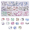 180Pcs 15 Colors Handmade Porcelain Beads PORC-CA0001-15-1
