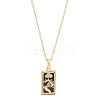 Brass with Cubic Zirconia Pendants Necklaces NJEW-LP0001-45H-G-1