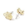 Raw Rough Natural Lemon Quartz Stud Earrings EJEW-R148-01LG-04-3