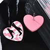 Heart Acrylic Printed Stud Earrings for Women EJEW-G418-01A-3