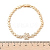 Brass Micro Pave Cubic Zirconia Link Chain Bracelets KK-R217-48G-5