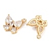 Brass Micro Pave Cubic Zirconia Pendants KK-F906-02G-2