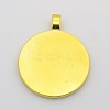 Alloy Pendant Cabochon Settings LS-PALLOY-S602-G-LF-2
