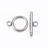 Tarnish Resistant 201 Stainless Steel Toggle Clasps STAS-F174-02P-B-1