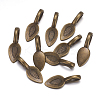 Tibetan Style Alloy Glue-on Flat Pad Bails X-MAB3348Y-NF-4
