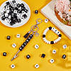 80Pcs 20 Styles Cube with Number Silicone Beads SIL-PA0001-22-4