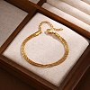 304 Stainless Steel Multi-strand Bracelets BJEW-U022-01G-1