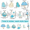 36Pcs 6 Styles Alloy Enamel Pendants ENAM-SC0004-57-2